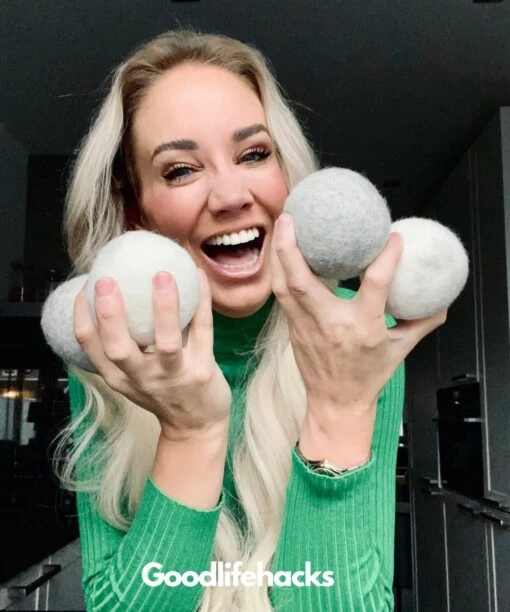 Goodlifehacks Originele XL 6 Stuks Drogerballen - Wasbollen - Wasverzachter - Zero Waste Dryerballs - Duurzaam - Herbruikbare Droogballen - Wit & Grijs - Energie Besparen - Afbeelding 10