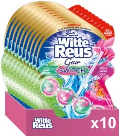 Witte Reus Toiletblok Geur Switch - Appel Waterlelie - WC Blokjes Voordeelverpakking - 10 Stuks