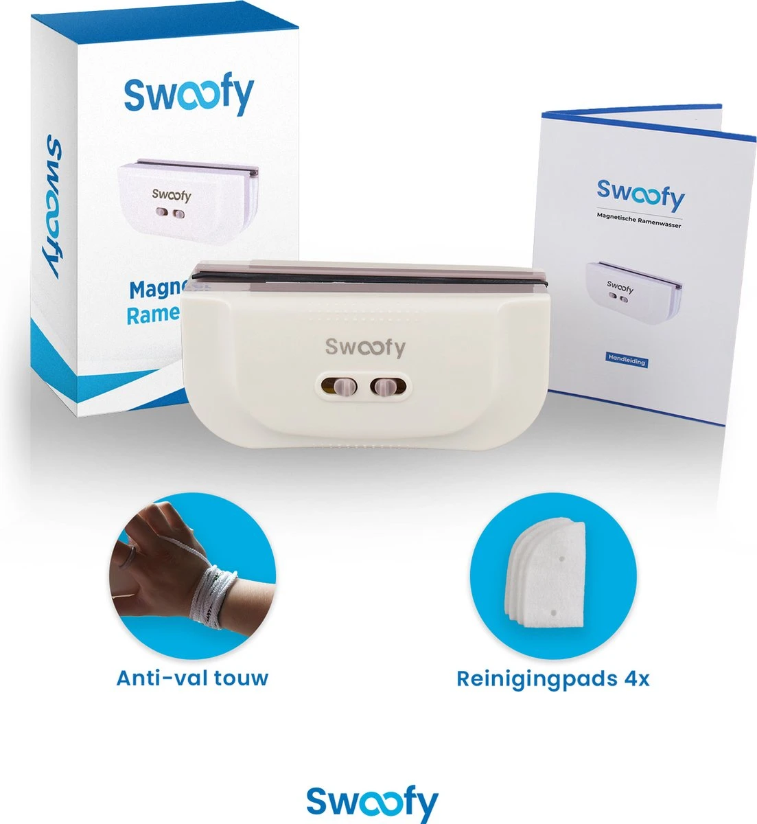 Swoofy® Magnetische Ramenwasser – Dubbelglas - Raamwasser – 3-35mm – Wit - Afbeelding 8