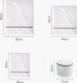 Merkloos Waszak 4 Delig - 1x Groot (50x60 Cm) - 1x Middel ( 40x50cm) - 1x Normaal (30x40cm) - 1x BH (17x15cm) -Huishoudelijke Artikelen Winkel 1109x1200 1