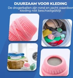 Roegaarden Drogerballen - Droogballen - Met Spons - Duurzaam - Sneller Droog -Huishoudelijke Artikelen Winkel 1113x1200