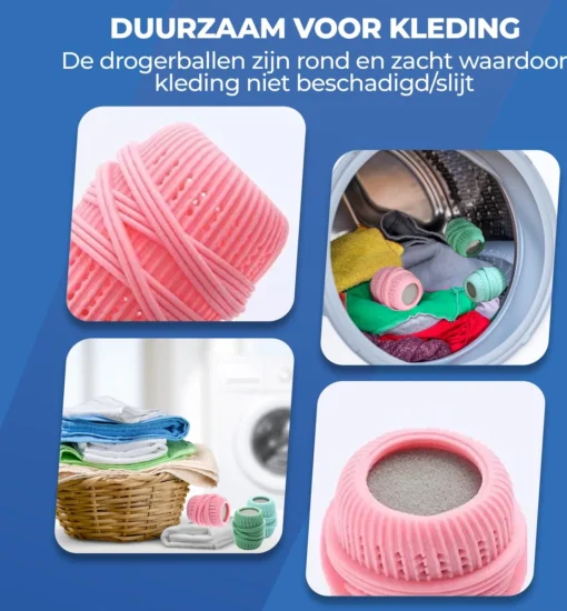 Roegaarden Drogerballen - Droogballen - Met Spons - Duurzaam - Sneller Droog - Afbeelding 7