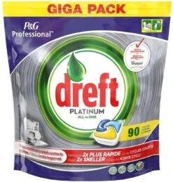 Dreft Platinum - All In One Lemon - 3 X 90 (270) Stuks - Vaatwastabletten - Voordeelverpakking -Huishoudelijke Artikelen Winkel 1145x1200