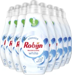 Robijn Klein & Krachtig Stralend Wit Vloeibaar Wasmiddel - 8 X 19 Wasbeurten - Voordeelverpakking -Huishoudelijke Artikelen Winkel 1158x1200