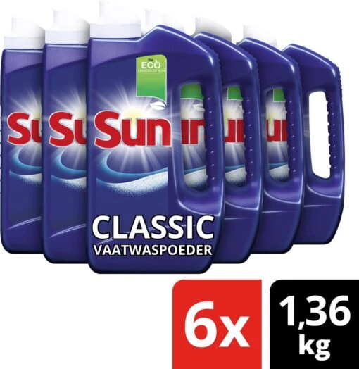 SUN® Sun Classic Normaal Vaatwaspoeder - 6 X 80 Wasbeurten - Voordeelverpakking - Afbeelding 3