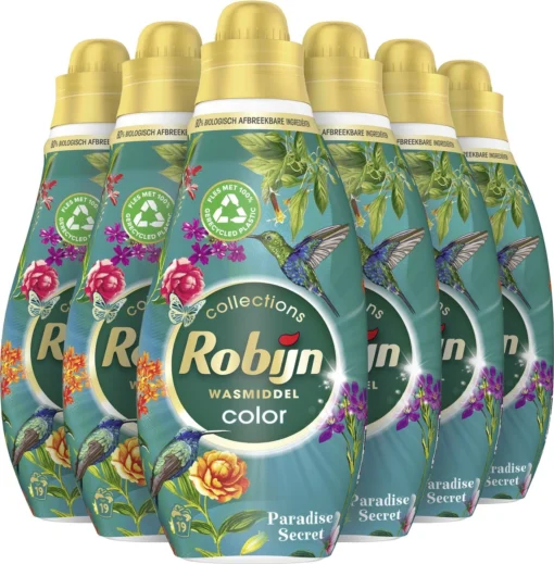 Robijn Klein & Krachtig Collections Color Paradise Secret Vloeibaar Wasmiddel - 6 X 19 Wasbeurten - Voordeelverpakking - Afbeelding 2