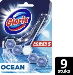 Glorix Power 5 Toiletblokken - Ocean - 9 Stuks - Halfjaarbox - Voordeelverpakking -Huishoudelijke Artikelen Winkel 1180x1200 7