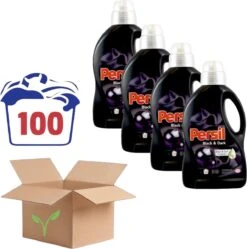 Persil® Persil Black & Dark Vloeibaar Wasmiddel - 4 X 1.5 L (100 Wasbeurten) - Voordeelverpakking