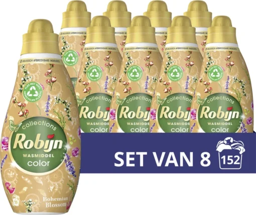 Robijn Klein & Krachtig Color Bohemian Blossom Vloeibaar Wasmiddel - 8 X 19 Wasbeurten - Voordeelverpakking