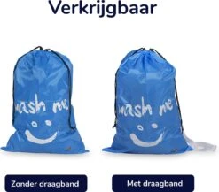 Wonair - Grote Waszak - 60x90cm - Hemelsblauw - Met Trekkoord En Draagband -Huishoudelijke Artikelen Winkel 1200x1055 5