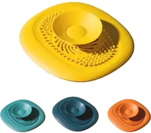 Luxe Doucheputje Afvoer Plug Zeef Stopper Stop - Universele Haarfilter Haarvanger Gootsteenstop Afvoerstop Onderdeel Afvoerputje Stopper Putje Rooster Voor Wastafel Gootsteen Spoelbak Bad Douchebak Keuken Wasbak Badkuip Aanrecht - Siliconen - Geel - Afbeelding 7