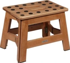 PUHLMANN - Inklapbare Kruk, JAMES, Hout, 23 Cm Hoog, Max 150 Kilo
