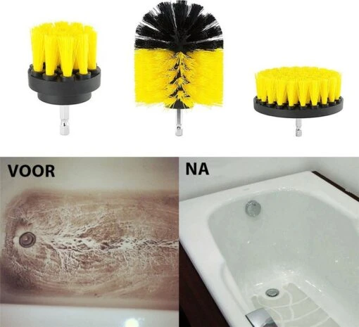 Borstelset Boormachine 25 Delig - Schuursponsjes- Schrobborstel – Boorborstel – Schuurborstel - Borstel Boormachine – Schoonmaakborstel – Reinigingsborstel – Tapijtreiniger - Borstelset - Afbeelding 8