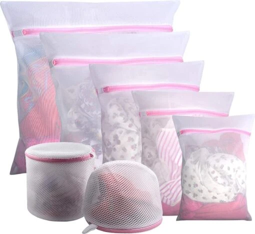 Merkloos Waszakken Set Van 7 Voor Wasgoed - Waszakje Lingerie - Waszak Bh - Wasnet Groot