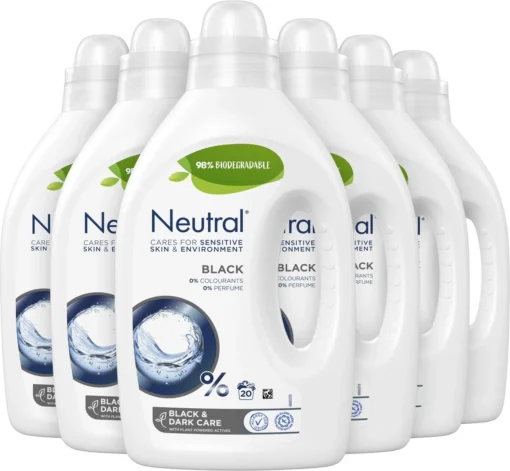 Neutral Vloeibaar Wasmiddel Zwart - 6 X 20 Wasbeurten - Voordeelverpakking - Afbeelding 2