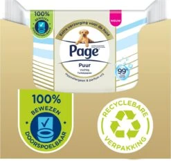 Page Puur Vochtig Toiletpapier - Extra Duurzaam Vochtig Wc Papier - 12 X 38 Stuks - Voordeelverpakking