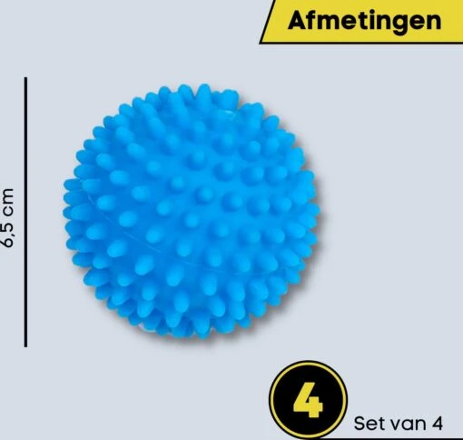 Merkloos 4x Wasdrogerballen - Drogerballen - Wasdroger Droogballen – Wasbol – Was Bal - Wasballen – Wasdroger - Ballen - Afbeelding 4
