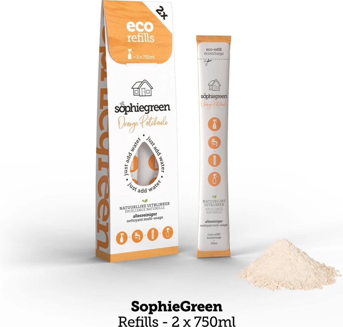 SophieGreen Voorjaarspakket; Allesreiniger + Keukenreiniger - 2x 750ml + Navullingen + Sopje Allesreiniger 100g - Afbeelding 5