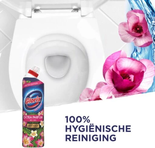 Glorix WC Powergel Toiletreiniger Pink Flower - 6 X 750 Ml - Voordeelverpakking - Afbeelding 6