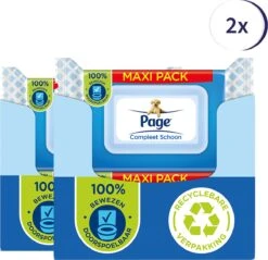 Page Vochtig Toiletpapier - 24 X 74 Stuks - Compleet Schoon Maxi Vochtig Wc Papier - Extra Voordeel