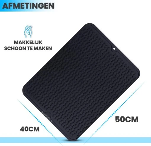 Bangosa Afdruipmat - Vaat Afwas Droogmat - Siliconen 50 X 40 - Afbeelding 6