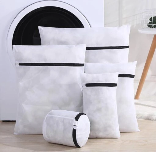 Merkloos Waszakken | Set Van 5 Waszakjes Met Rits - Waszak - Wasnet - Kledingzakjes - BH Was Zakjes - Laundry Bag Set Voor Ondergoed - Kleding - Delicaat Wasgoed - Wasmachine Zakjes - Wasgoed - Afbeelding 8
