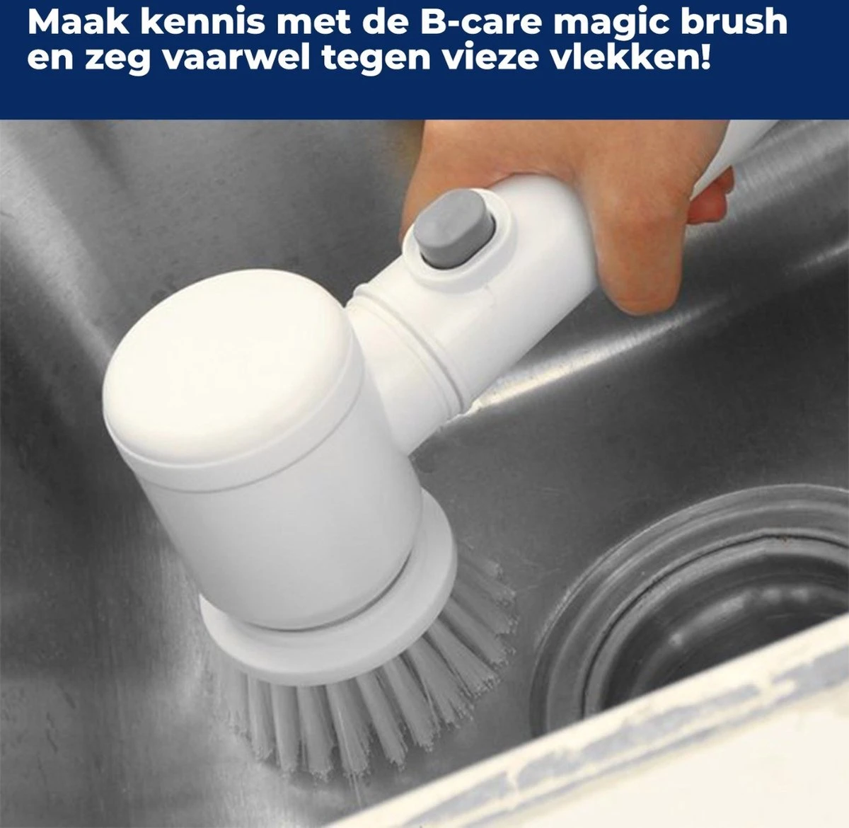B-care Magic Brush - Elektrische Multifunctionele Schoonmaakborstel - 7 Opzetstukken - Wasborstel - Poetsmachine - Schrobborstel - Handborstel - Werkborstel - Schrobber - Boorborstel - Reinigingsborstel - Afbeelding 10