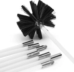 Kibani Schoorsteenborstel 9 Meter - Schoorsteenreiniger - Schoorsteenveger - Schoorsteenveegset - Schoorsteen Borstel - Veegkit - Borstelset Voor Boormachine - Boormachine