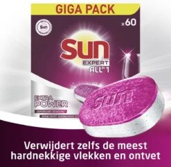 SUN® Sun Expert All-in 1 Vaatwastabletten - 60 Tabletten - Voordeelverpakking -Huishoudelijke Artikelen Winkel 1200x1176 1