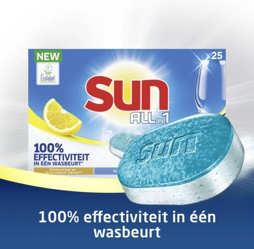 SUN® Sun All-In-1 Citroen Vaatwastabletten - 7 X 24 Tabletten - Voordeelverpakking - Afbeelding 9
