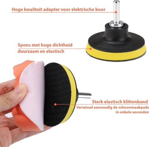 Borstelset Boormachine 25 Delig - Schuursponsjes- Schrobborstel – Boorborstel – Schuurborstel - Borstel Boormachine – Schoonmaakborstel – Reinigingsborstel – Tapijtreiniger - Borstelset - Afbeelding 3