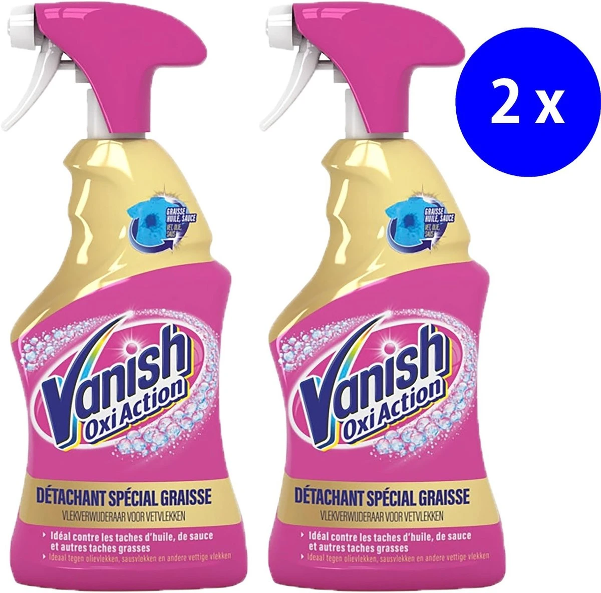 Vanish Oxi Action Gold Vlekverwijderaar Spray - 500ml X2 - Afbeelding 7
