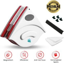 TibaGoods Magnetische Raamwisser Voor Dubbelglas - Ruitenreiniger - Ramenwasser - Magneet Ruitenwisser