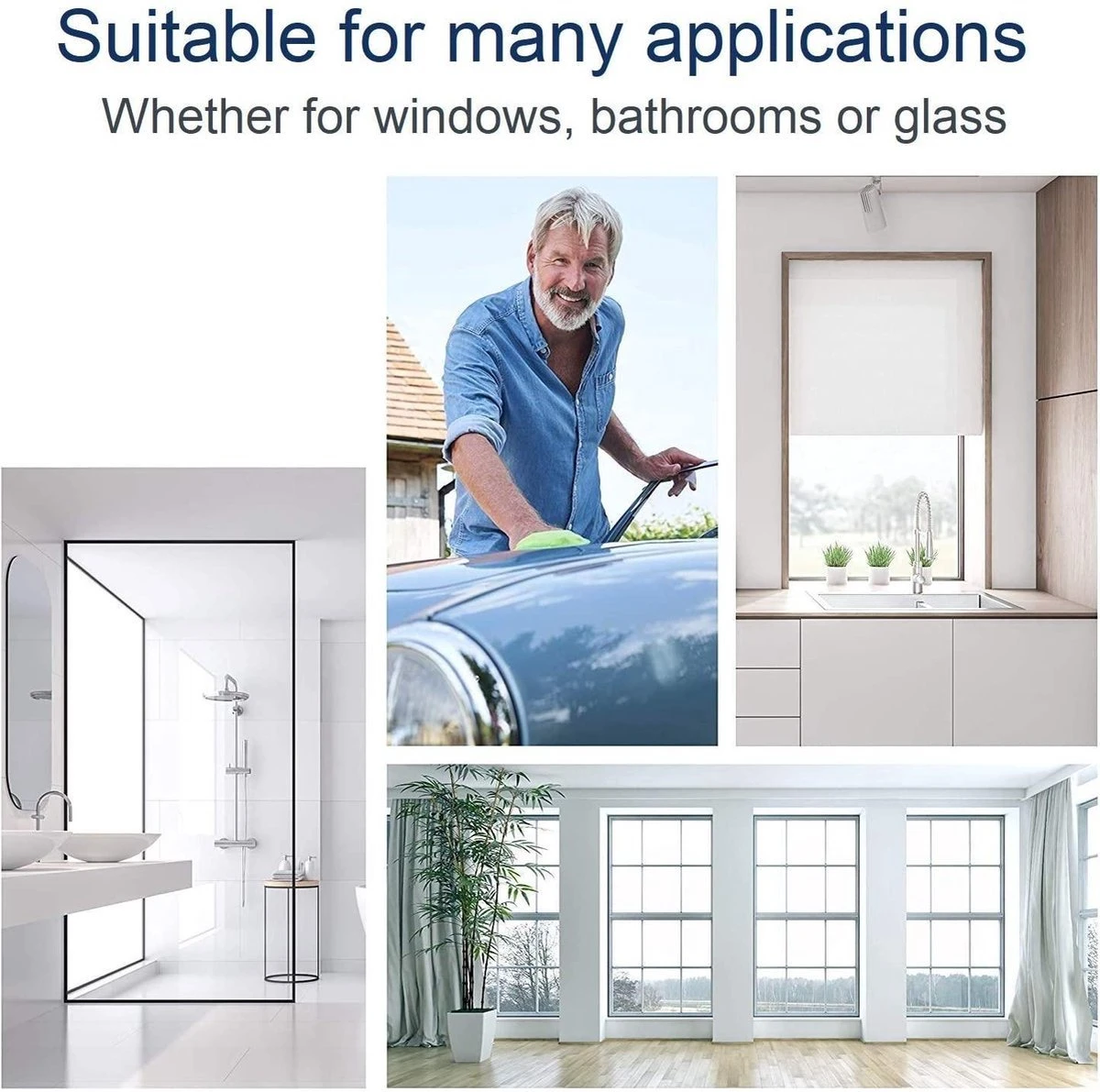 BOTC Douchewisser - Raamwisser - Silicone - 21cm X 16cm - Badkamer Accessoires -Zwart - Afbeelding 4