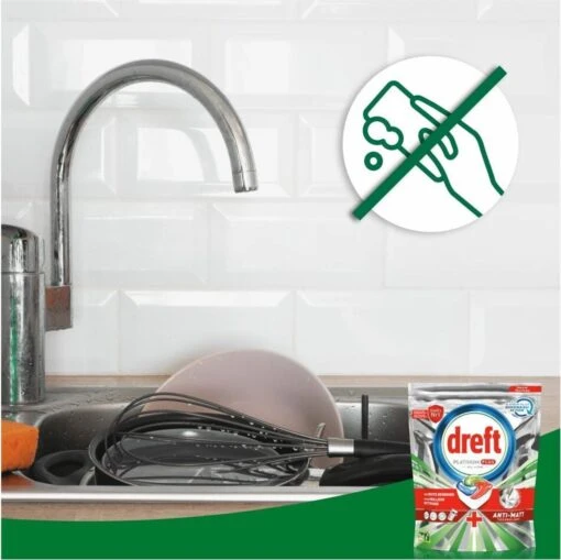 Dreft Platinum Plus All In One Lemon - 95 Stuks - Vaatwastabletten - Afbeelding 6