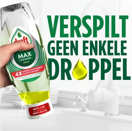 Dreft MaxPower - Lemon - Vloeibaar Afwasmiddel - Voordeelverpakking 8 X 640 Ml - Afbeelding 8