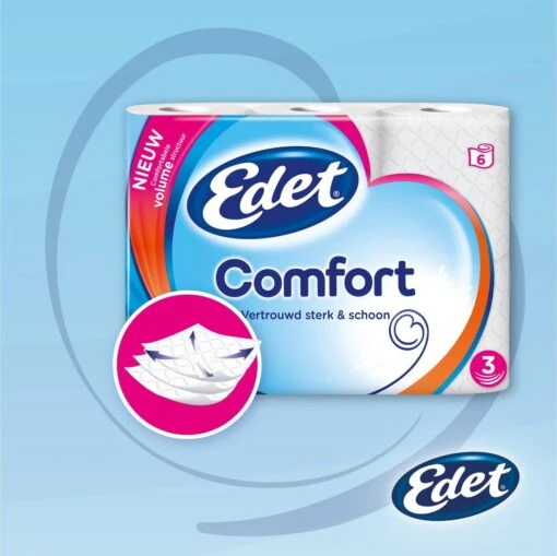 Edet Comfort Toiletpapier - 3-laags - 24 Rollen - Afbeelding 2