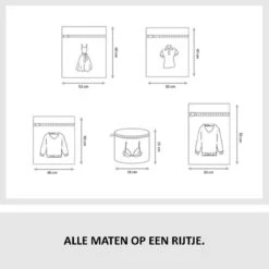 Merkloos Waszakken | Set Van 5 Waszakjes Met Rits - Waszak - Wasnet - Kledingzakjes - BH Was Zakjes - Laundry Bag Set Voor Ondergoed - Kleding - Delicaat Wasgoed - Wasmachine Zakjes - Wasgoed -Huishoudelijke Artikelen Winkel 1200x1199 18