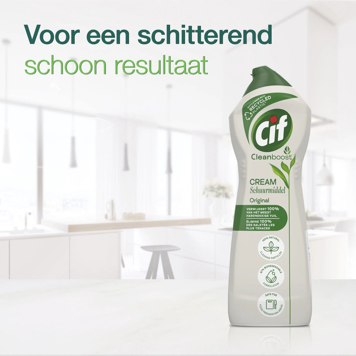 Cif CleanBoost Cream Original Schuurmiddel - 8 X 750 Ml - Voordeelverpakking - Afbeelding 5