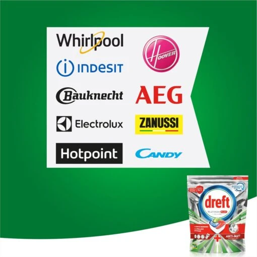 Dreft Platinum Plus All In One Fresh Herbal Breeze - 90 Vaatwascapsules - Afbeelding 2