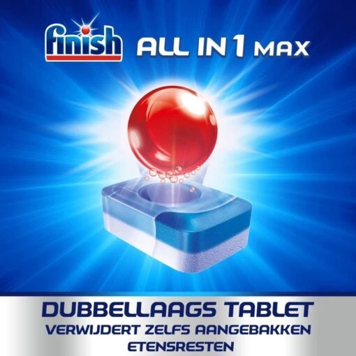 Finish All In 1 Max Ontvetter Vaatwastabletten - 170 Tabs - Voordeelverpakking - Afbeelding 4