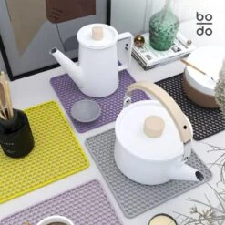BODO Gootsteenmat Siliconen Donker Grijs - 30.5 X 30.5 Cm - Keuken Accessoires - Gootsteen Beschermer - Onderzetters Siliconen - Anti Kras - Gootsteen Accessoires -Huishoudelijke Artikelen Winkel 1200x1200 1197