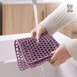 BODO Gootsteenmat Siliconen Donker Grijs - 30.5 X 30.5 Cm - Keuken Accessoires - Gootsteen Beschermer - Onderzetters Siliconen - Anti Kras - Gootsteen Accessoires -Huishoudelijke Artikelen Winkel 1200x1200 1199
