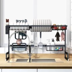 Sens Design Afwasrek Zwart - Afdruiprek - 82,5 Cm - RVS -Huishoudelijke Artikelen Winkel 1200x1200 1214