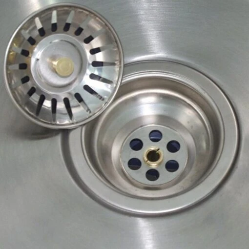 Afvoerzeef Roestvrijstaal - Gootsteen Zeef - Gootsteen Stopper - RVS - 80mm - Afbeelding 2
