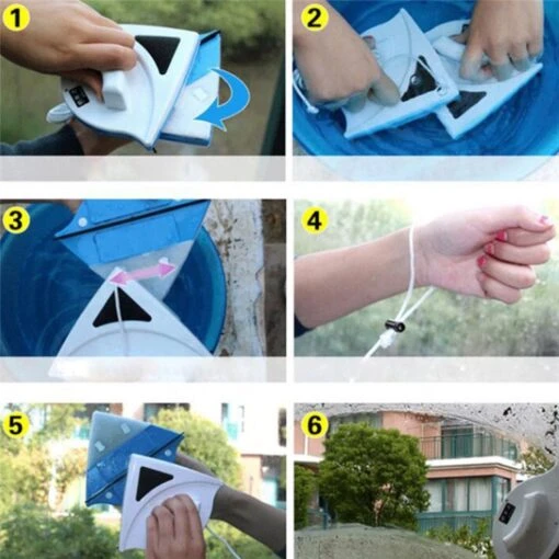 2 Stuks Magnetische Raamwisser Voor Dubbelglas - Ruitenreiniger - Ramenwasser - Magneet Ruitenwisser - Afbeelding 2