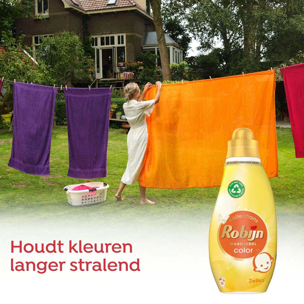 Robijn Klein & Krachtig Collections Color Zwitsal Vloeibaar Wasmiddel - 8 X 19 Wasbeurten - Voordeelverpakking - Afbeelding 5