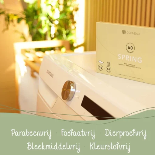 Cosmeau Wasstrips 20 Wasbeurten Zeebries Wasmiddel Wasvellen Wasdoekjes Detergent Sheets Eco Laundry Strips Proefpakket - Plasticvrij Biologisch - Afbeelding 3