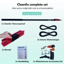 Cleanlix Telescoopsteel Met Borstel - Met Waterdoorvoer - Telescopische Wasborstel - Ramenwassen - Uitschuifbaar Tot 9 Meter -Huishoudelijke Artikelen Winkel 1200x1200 1484