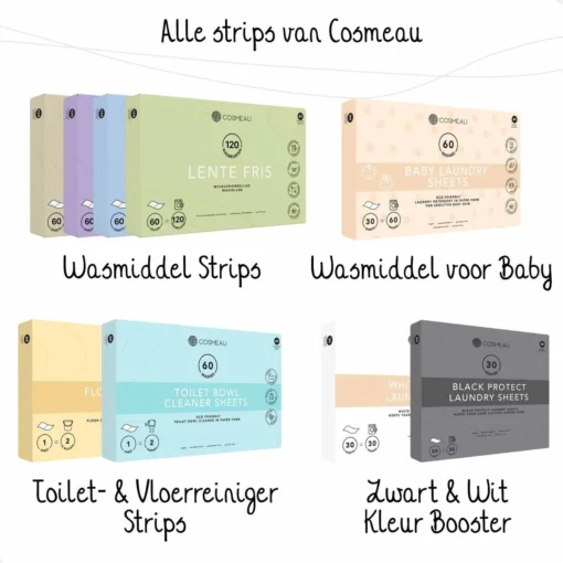 Cosmeau Wasstrips 20 Wasbeurten Zeebries Wasmiddel Wasvellen Wasdoekjes Detergent Sheets Eco Laundry Strips Proefpakket - Plasticvrij Biologisch - Afbeelding 15